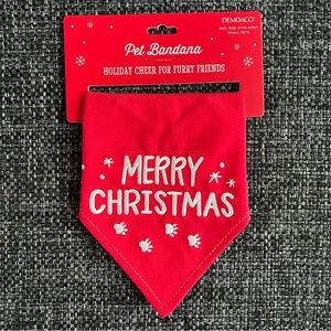 NWT Demdaco ‘Merry Christmas’ Pet Bandana- Small